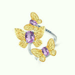 Amethyst Triple Butterfly Ring - Vignette | Esprit Papillon