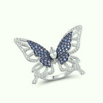 Silver Cocktail Butterfly Ring - Vignette | Esprit Papillon
