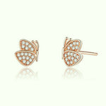 Boucles d'Oreilles Papillon Or Rose - Vignette | Esprit Papillon
