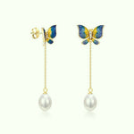 Boucles d'Oreilles Papillon Perles - Vignette | Esprit Papillon