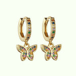 Gold Plated Butterfly Earrings - Vignette | Esprit Papillon