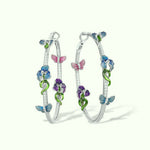 Boucles d'Oreilles Papillon Rondes - Vignette | Esprit Papillon