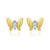 Boucles d'Oreilles Papillon Topaze Bleu
