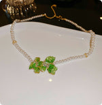 Bracelet Papillon Doré Pierres Vertes (Ajustable) - Vignette | Esprit Papillon