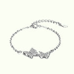 Bracelet Papillon Double (Ajustable) - Vignette | Esprit Papillon