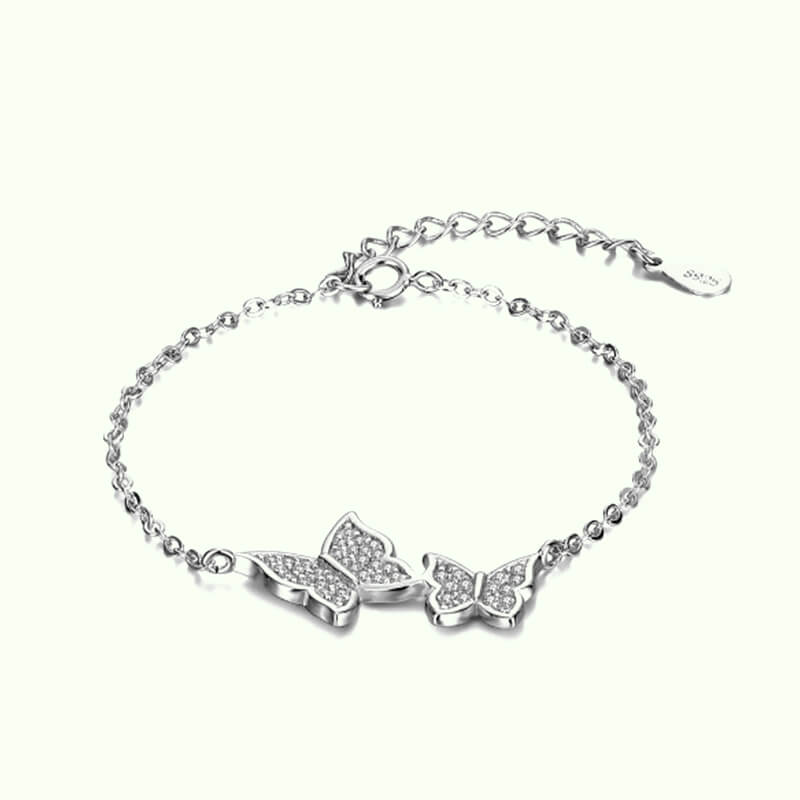 Bracelet-double-papillon-argent
