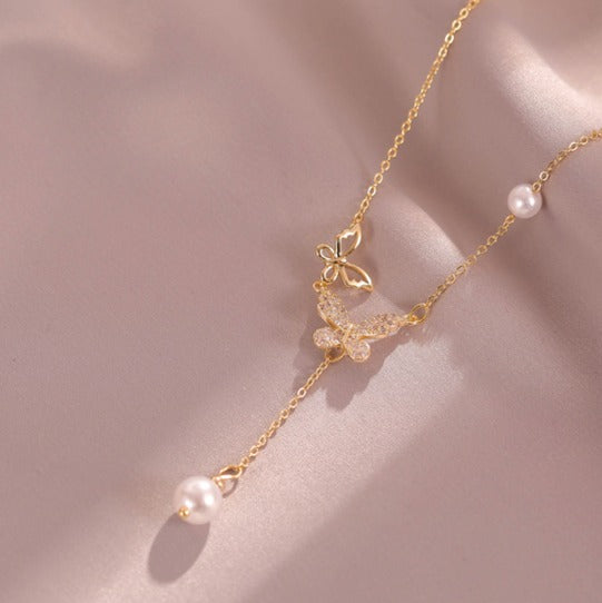 Collier-Femme-Perle-Papillon