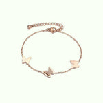 Bracelet Or Rose Papillon (Ajustable) - Vignette | Esprit Papillon