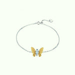 Sky Blue Topaz Butterfly Bracelet (Adjustable) - Vignette | Esprit Papillon
