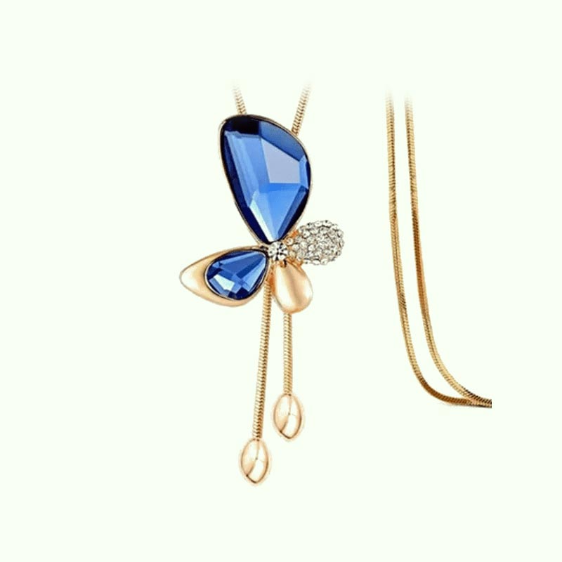 collier-long-papillon-bleu