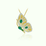 Green Agate Butterfly Necklace - Vignette | Esprit Papillon