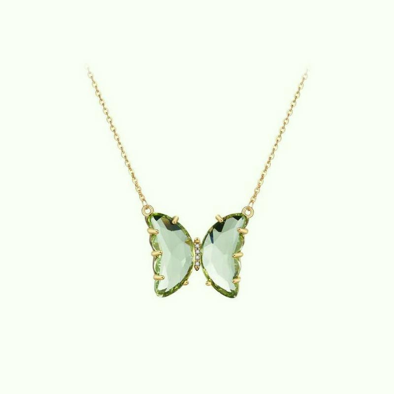 collier-papillon-verre-vert