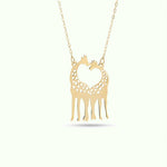 Pendentif Girafe Doré - Vignette | Esprit Papillon