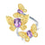 Bague Triple Papillon Améthyste