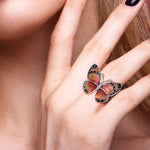 Red Butterfly Ring - Vignette | Esprit Papillon