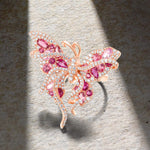 Pink Crystal Butterfly Ring - Vignette | Esprit Papillon