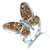 Bague Agate Druzy Papillon