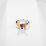 Amethyst Adjustable Butterfly Ring - Vignette | Esprit Papillon