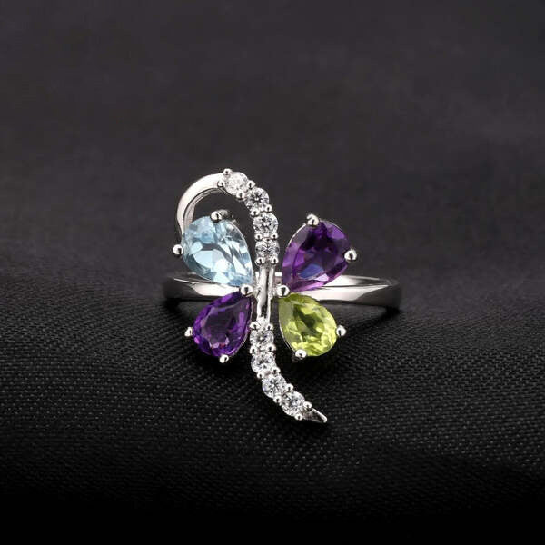 Bague papillon Pierres Fines