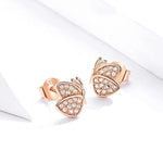 Boucles d'Oreilles Papillon Or Rose - Vignette | Esprit Papillon