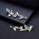 Boucles d'Oreilles Papillon Pendantes Topaze - Vignette | Esprit Papillon