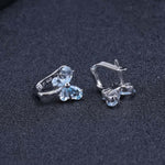 Boucles d'Oreilles Papillon Topaze Bleu Ciel - Vignette | Esprit Papillon