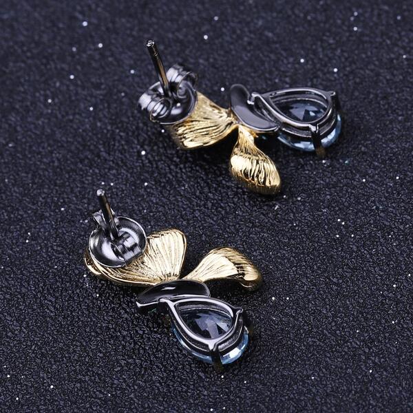 Boucle d'Oreille Papillon Topaze Or