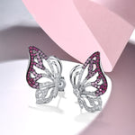 Silver Butterfly Earrings - Vignette | Esprit Papillon