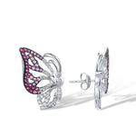 Silver Butterfly Earrings - Vignette | Esprit Papillon