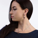 Boucles d'Oreilles Papillon Grenat Argent - Vignette | Esprit Papillon