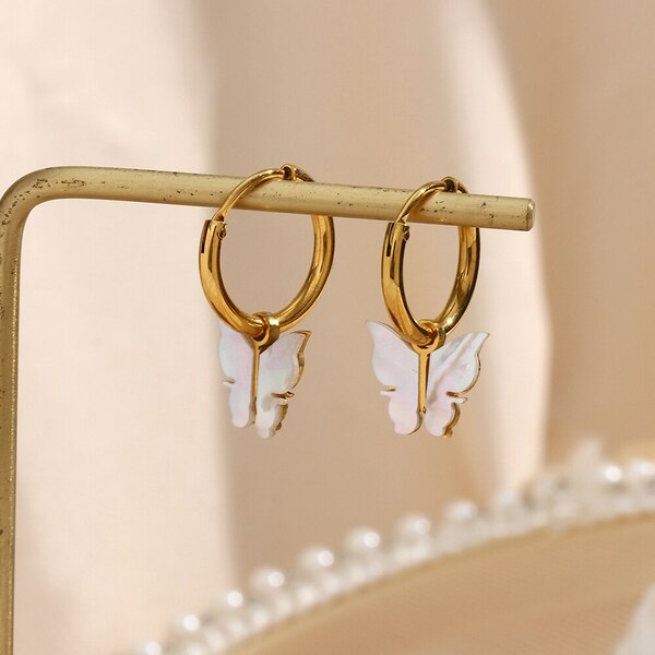 Boucles d'Oreilles Papillon petite Fille