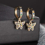 Gold Plated Butterfly Earrings - Vignette | Esprit Papillon