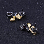 Gold Garnet Butterfly Earrings - Vignette | Esprit Papillon