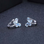 Boucles d'Oreilles Papillon Topaze Bleu Ciel - Vignette | Esprit Papillon