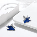 Boucles d'Oreilles Papillon Bleu Marine - Vignette | Esprit Papillon