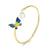 Bracelet Jonc Papillon avec Perle