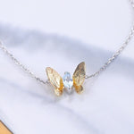 Sky Blue Topaz Butterfly Bracelet (Adjustable) - Vignette | Esprit Papillon