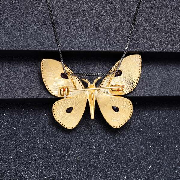 Collier Améthyste Or Papillon