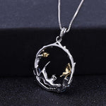 Butterfly and Cat Topaz Necklace - Vignette | Esprit Papillon