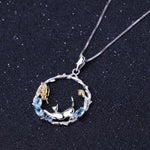 Butterfly and Cat Topaz Necklace - Vignette | Esprit Papillon