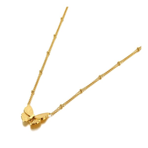 Collier Doré Papillon