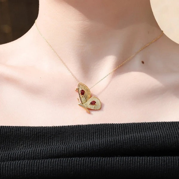 Collier Femme Grenat