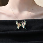 Amethyst Stone Butterfly Necklace - Vignette | Esprit Papillon