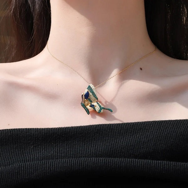 Collier Femme Saphir Emeraude