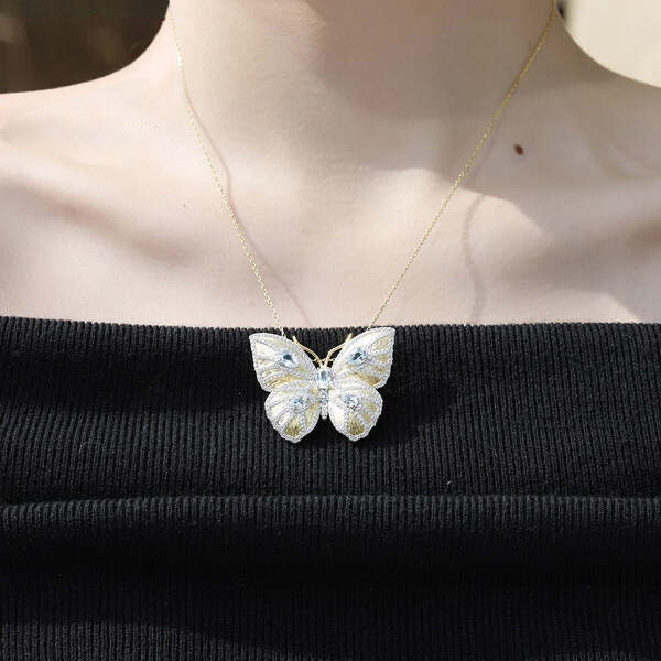 Collier Femme Topaze bleu