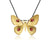 Collier Papillon Grenat Or
