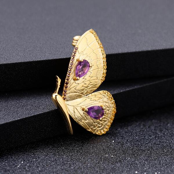 Collier Papillon Améthyste