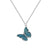 Collier Papillon Bleu