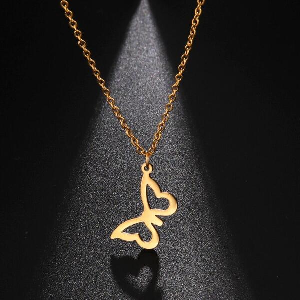 Collier petit Papillon or