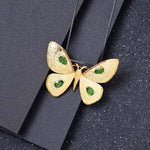 Gold Diopside Butterfly Necklace - Vignette | Esprit Papillon